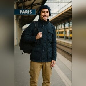 Urban Men Large Techwear Gutteridge Travel Work Play Hood Waterproof Jacket